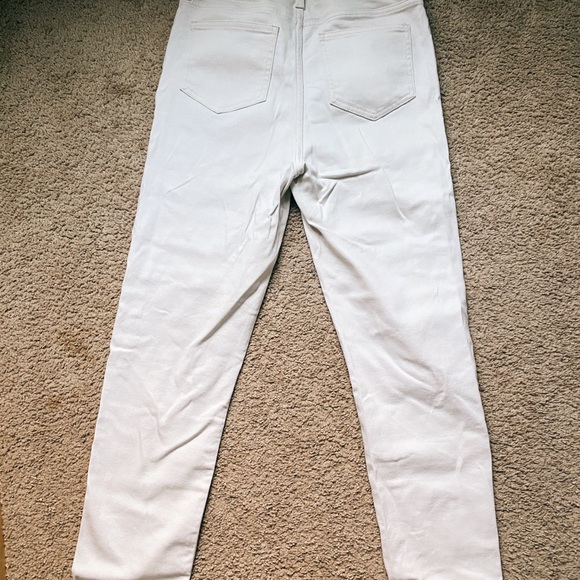 Oak+Fort Slim Ankle Pants - Cream, Size 27 - Picture 3 of 3